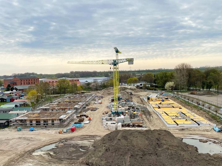 Yachthafen Barth, Baufortschritt Mai 2022: Rohbau